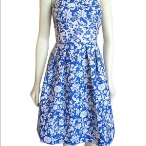 Cynthia Steffe strapless floral dress with pockets